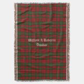 Clan Dunbar Tartan Pset Custom Throw Blanket Deken (Voorkant Verticaal)