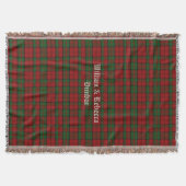 Clan Dunbar Tartan Pset Custom Throw Blanket Deken (Voorkant)