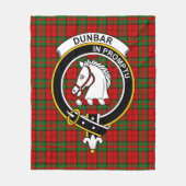 Clan Dunbar Tartan Pset Fleece Deken (Voorkant)