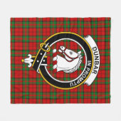 Clan Dunbar Tartan Pset Fleece Deken (Voorkant (Horizontaal))
