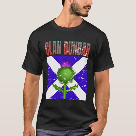 Clan Dunbar Tartan Schotse familienaam Scotland P T-shirt (Voorkant)