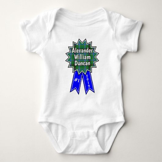 Clan Duncan #1 Award Blue Ribbon Romper (Voorkant)