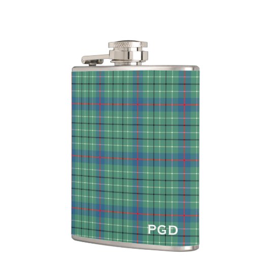 Clan Duncan Ancient Tartan Monogram Heupfles (Links)