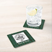 Clan Duncan Crest Badge en Tartan Kartonnen Onderzetters (Insitu)