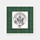 Clan Duncan Crest Badge en Tartan Servet (Voorkant)