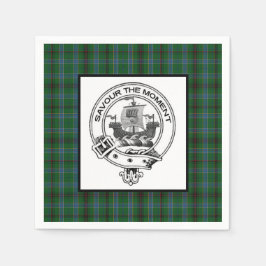 Clan Duncan Crest Badge en Tartan Servet