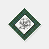 Clan Duncan Crest Badge en Tartan Servet (Hoek)