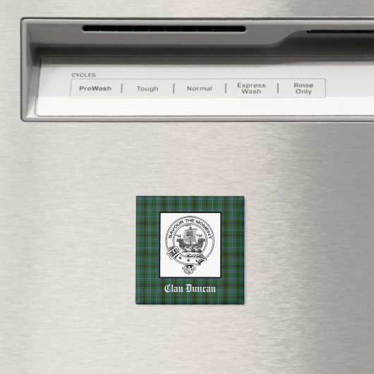 Clan Duncan Crest Badge & Tartan Magneet (Insitu (Vaatwasser))