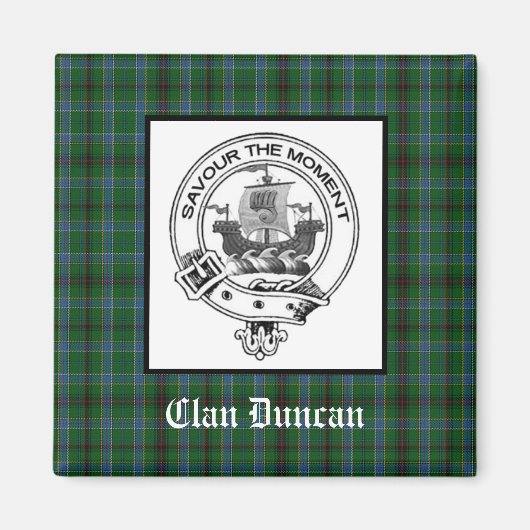 Clan Duncan Crest Badge & Tartan Magneet (Voorkant)