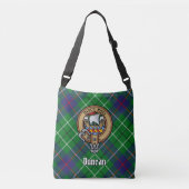 Clan Duncan Crest over Tartan Crossbody Tas (Voorkant)