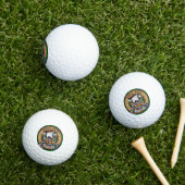 Clan Duncan Crest over Tartan Golfballen (Insitu Gras)