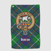 Clan Duncan Crest over Tartan Golfhanddoek (Voorkant)