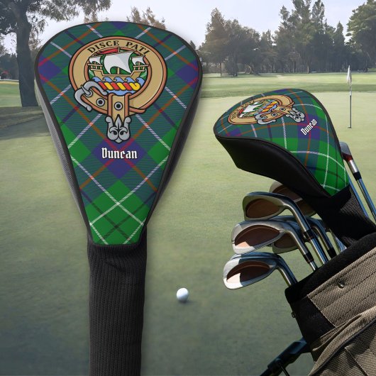 Clan Duncan Crest over Tartan Golfheadcover