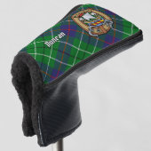 Clan Duncan Crest over Tartan Golfheadcover (3/4 voorkant)