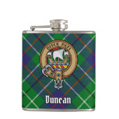Clan Duncan Crest over tartan Heupfles (Voorkant)