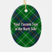 Clan Duncan Crest over tartan Keramisch Ornament (Achterkant)