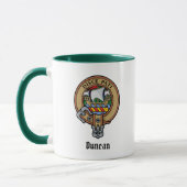 Clan Duncan Crest over Tartan Mok (Links)