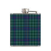 Clan Duncan Green en Blue Schotse Tartan Heupfles (Achterkant)