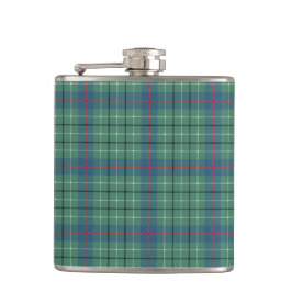 Clan Duncan licht groen en blauw oud tartan Heupfles