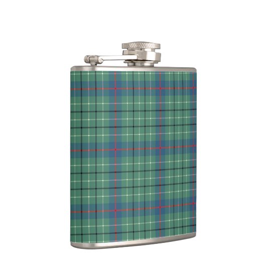 Clan Duncan licht groen en blauw oud tartan Heupfles (Rechts)