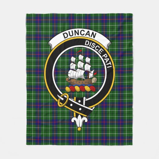 Clan Duncan Modern Tartan Pset Fleece Deken (Voorkant)
