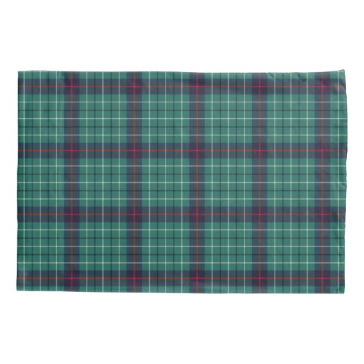 Clan Duncan Modern Tartan Turquoise Schots geruit Kussensloop (Achterkant)