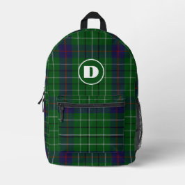 Clan Duncan Plaid Monogrammed Bedrukte Rugzak