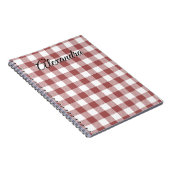 Clan duncan scottish red en white monogram schatti notitieboek (Rechterzijde)