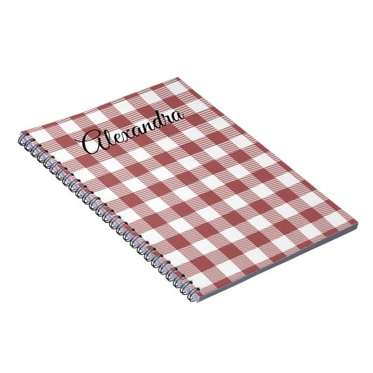 Clan duncan scottish red en white monogram schatti notitieboek (Rechterzijde)