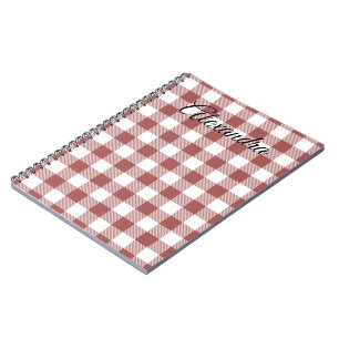 Clan duncan scottish red en white monogram schatti notitieboek