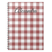 Clan duncan scottish red en white monogram schatti notitieboek (Voorkant)