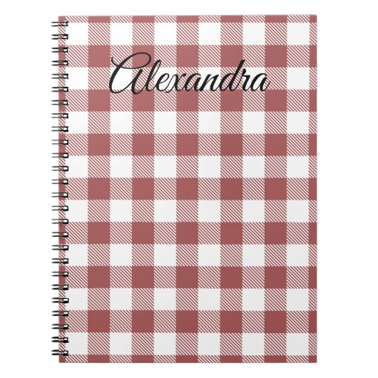 Clan duncan scottish red en white monogram schatti notitieboek (Voorkant)