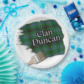 Clan Duncan Scottish Tartan Paint Brush Papieren Bordje (Feest)