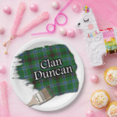 Clan Duncan Scottish Tartan Paint Brush Papieren Bordje (Feest)