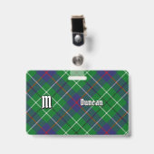 Clan Duncan Tartan Badge (Voorzijde met clip)