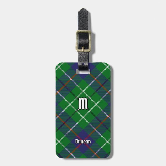 Clan Duncan Tartan Bagagelabel (Voorkant verticaal)