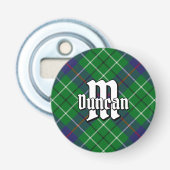 Clan Duncan Tartan Button Flesopener (Voorkant)