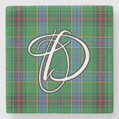 Clan Duncan Tartan Custom Monogram Stenen Onderzetter (Voorkant)