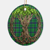 Clan Duncan Tartan en Keltische Levensboom Keramisch Ornament (Links)