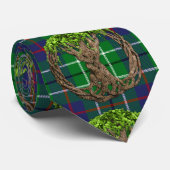 Clan Duncan Tartan en Keltische Levensboom Stropdas (Opgerold)
