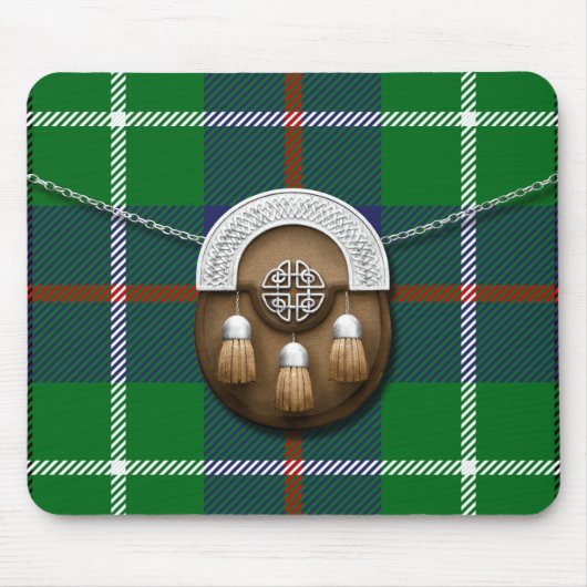 Clan Duncan Tartan en Sporran Muismat (Voorkant)