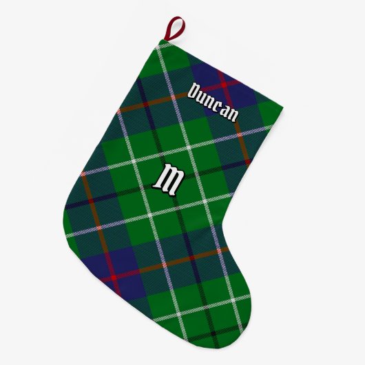Clan Duncan Tartan Grote Kerstsok (Voorkant (Hangend))