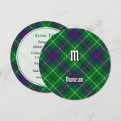 Clan Duncan Tartan Kaart (Voorkant / Achterkant)
