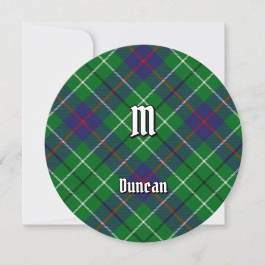 Clan Duncan Tartan Kaart (Voorkant)