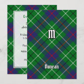 Clan Duncan Tartan Kaart (Voorkant / Achterkant)
