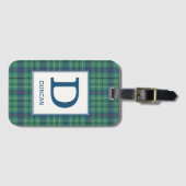 Clan Duncan Tartan Monogrammed Bagagelabel (Voorkant (horizontaal))