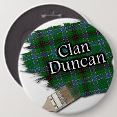 Clan Duncan Tartan Paint Brush Ronde Button 6,0 Cm (Voorkant /achterkant)