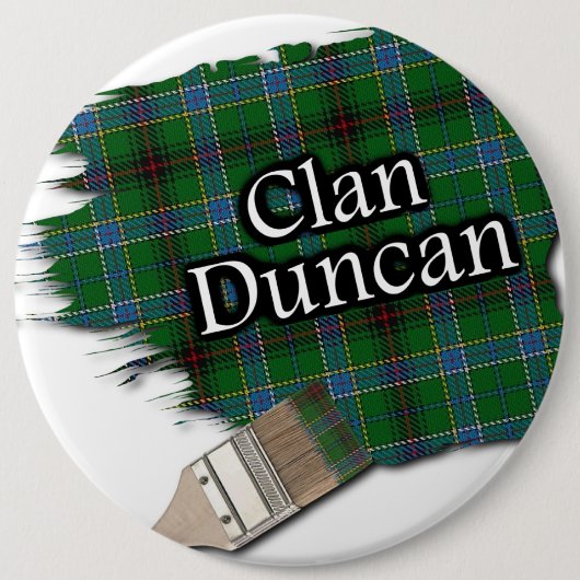 Clan Duncan Tartan Paint Brush Ronde Button 6,0 Cm (Voorkant)