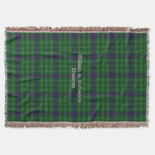 Clan Duncan Tartan Pset Custom Throw Blanket Deken
