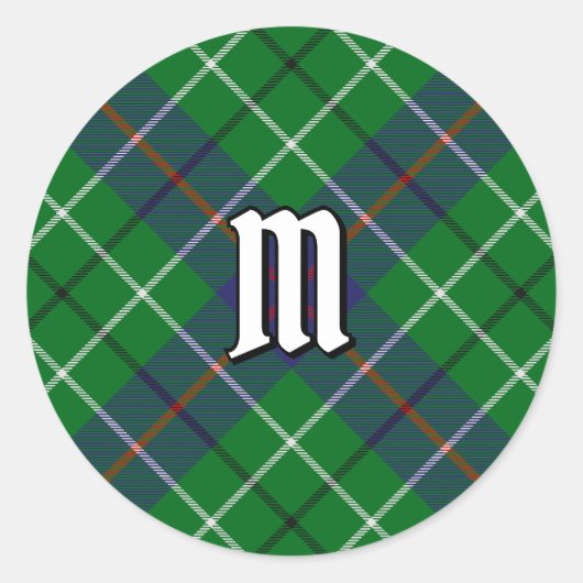 Clan Duncan Tartan Ronde Sticker (Voorkant)